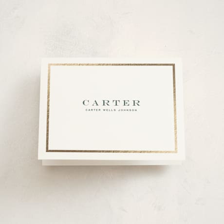 Foil-Pressed Birth Announcement Thank You Cards