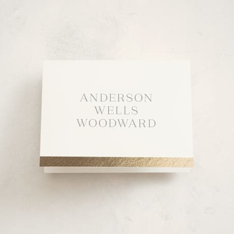 Foil-Pressed Birth Announcement Thank You Cards