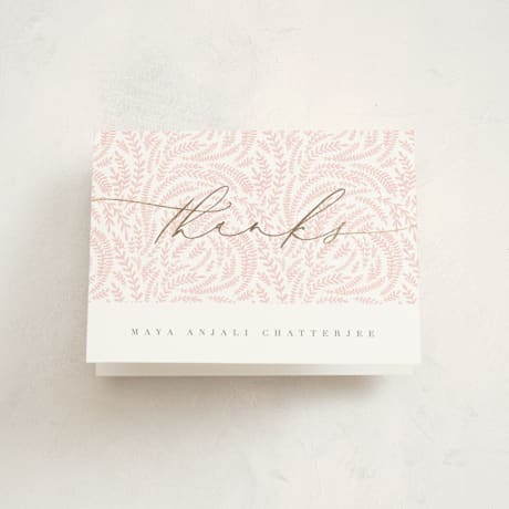 Foil-Pressed Birth Announcement Thank You Cards