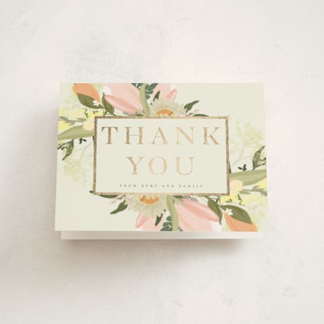 Foil-Pressed Children's Birthday Party Thank You Cards