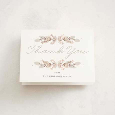 Foil Pressed Baptism and Christening Thank You Cards