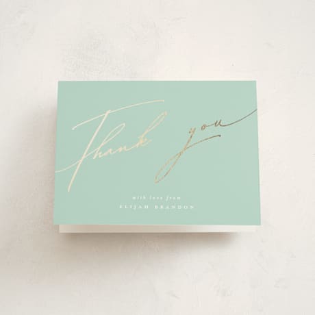 Foil Pressed Baptism and Christening Thank You Cards