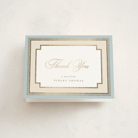 Foil Pressed Baptism and Christening Thank You Cards