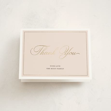 Foil Pressed Baptism and Christening Thank You Cards