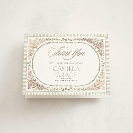 Foil Pressed Baptism and Christening Thank You Cards
