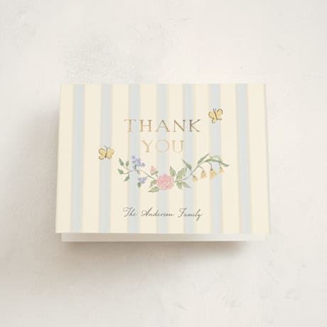 Foil Pressed Baptism and Christening Thank You Cards