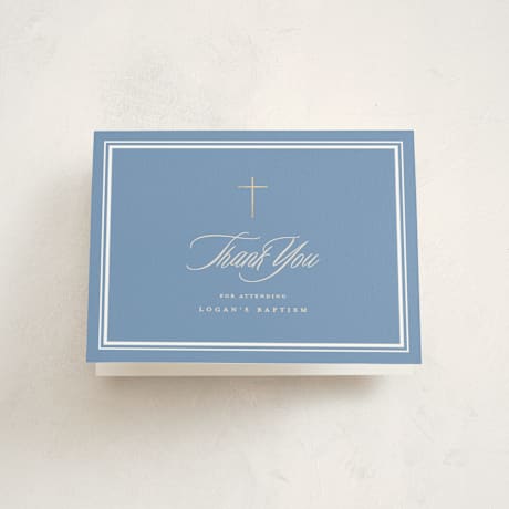 Foil Pressed Baptism and Christening Thank You Cards