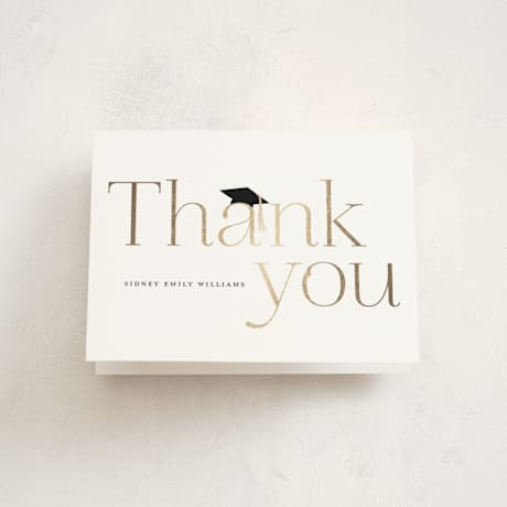Foil-Pressed Graduation Thank You Cards