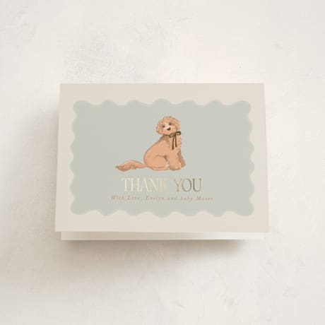 Foil-Pressed Baby Shower Thank You Cards