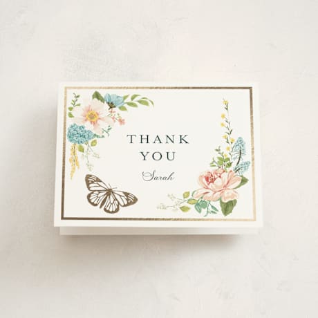 Foil-Pressed Baby Shower Thank You Cards