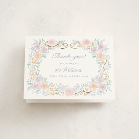 Foil-Pressed Baby Shower Thank You Cards