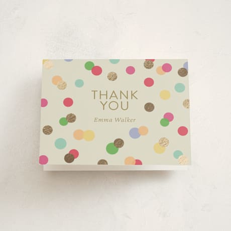 Foil-Pressed Baby Shower Thank You Cards