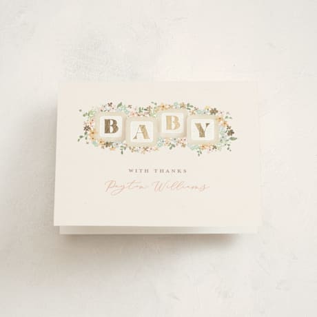 Foil-Pressed Baby Shower Thank You Cards