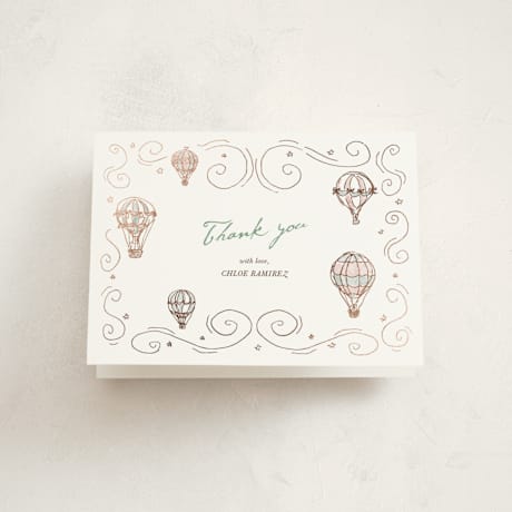 Foil-Pressed Baby Shower Thank You Cards