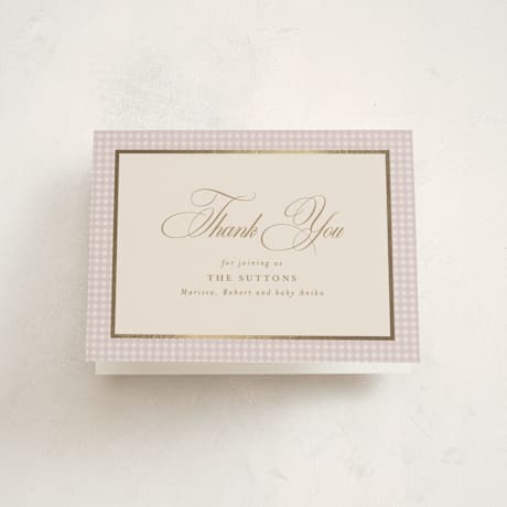 Foil-Pressed Baby Shower Thank You Cards