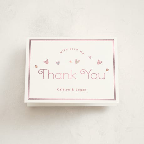 Foil-Pressed Baby Shower Thank You Cards