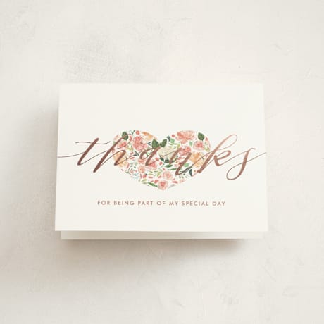 Foil-Pressed Sweet Sixteen Party Thank you Cards