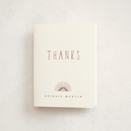 Foil-Pressed Birth Announcement Thank You Cards