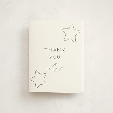 Foil-Pressed Birth Announcement Thank You Cards 