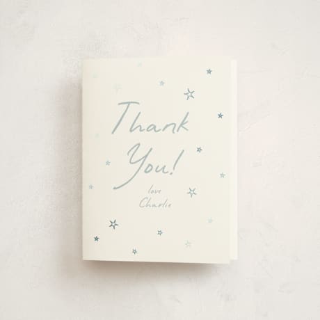 Foil-Pressed Birth Announcement Thank You Cards