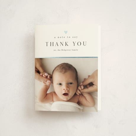 Foil-Pressed Birth Announcement Thank You Cards