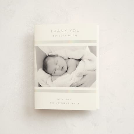 Gloss-Press Birth Announcement Thank You Cards
