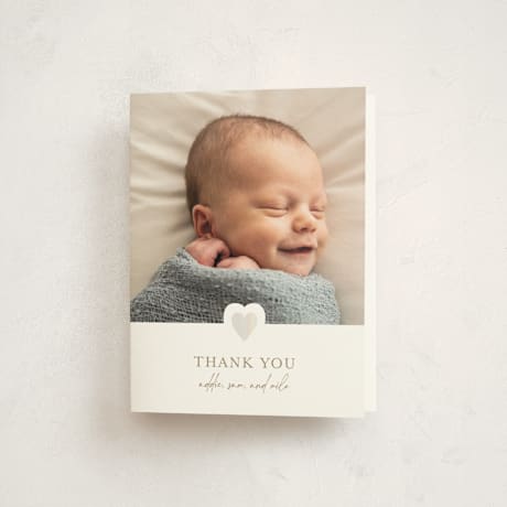 Gloss-Press Birth Announcement Thank You Cards