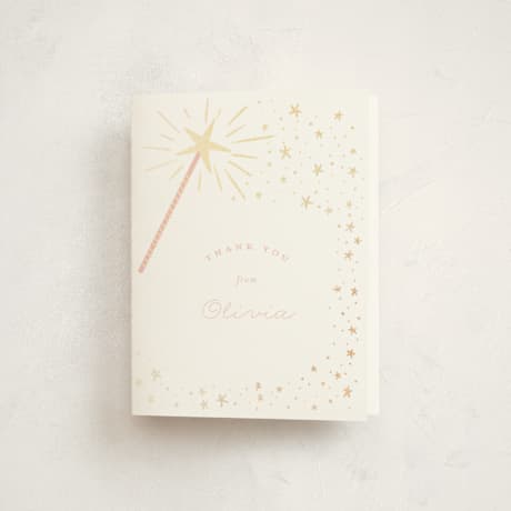 Foil-Pressed Children's Birthday Party Thank You Cards