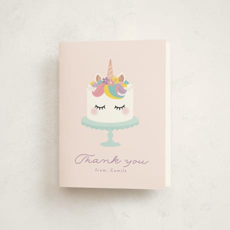 Foil-Pressed Children's Birthday Party Thank You Cards