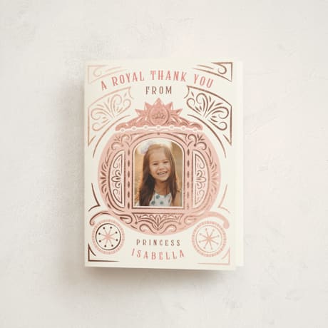 Foil-Pressed Children's Birthday Party Thank You Cards