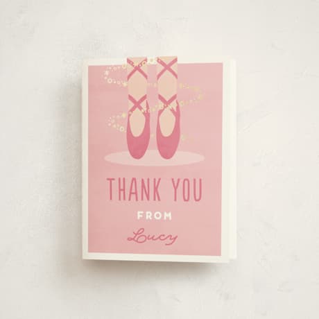 Foil-Pressed Children's Birthday Party Thank You Cards