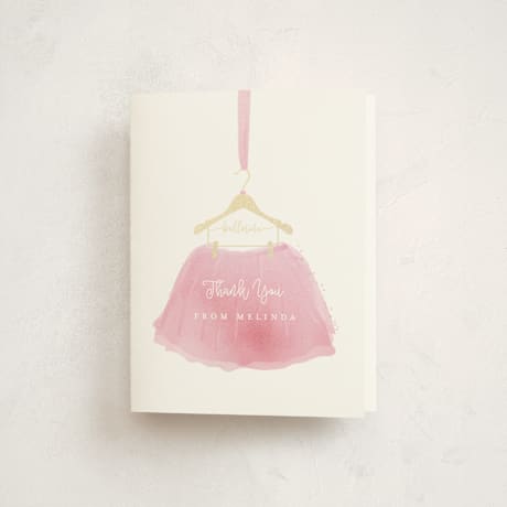 Foil-Pressed Children's Birthday Party Thank You Cards