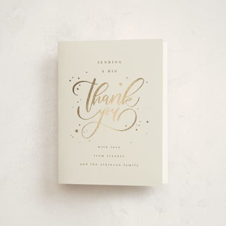 Foil-Pressed Children's Birthday Party Thank You Cards