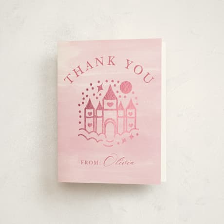 Foil-Pressed Children's Birthday Party Thank You Cards