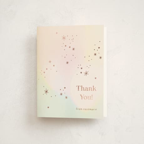 Foil-Pressed Children's Birthday Party Thank You Cards