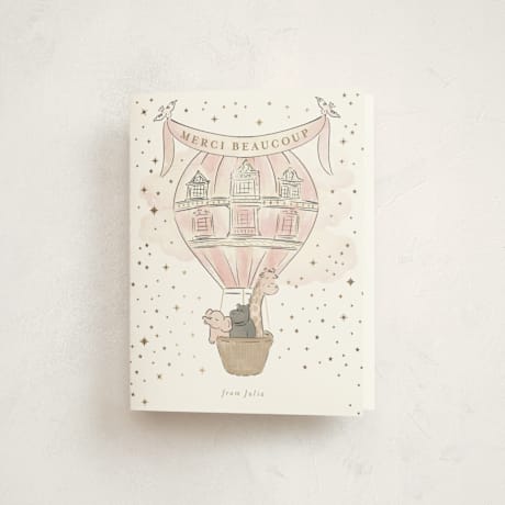 Foil-Pressed Children's Birthday Party Thank You Cards