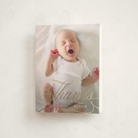 Foil Pressed Baptism and Christening Thank You Cards
