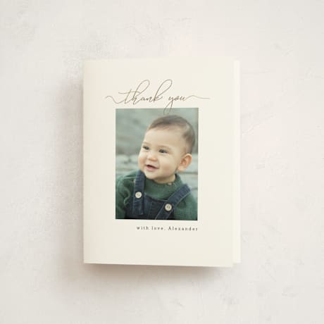 Foil Pressed Baptism and Christening Thank You Cards