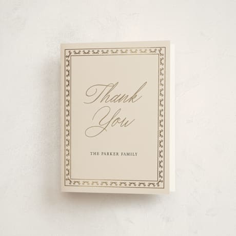 Foil Pressed Baptism and Christening Thank You Cards
