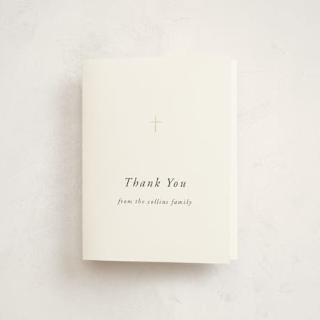 Foil Pressed Baptism and Christening Thank You Cards