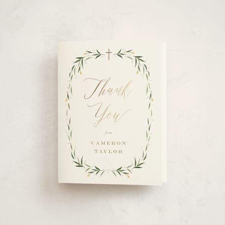Foil-Pressed Confirmation Thank You Cards