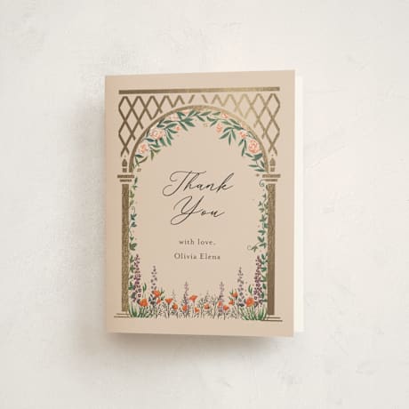 Foil-Pressed Quinceanera Thank You Cards