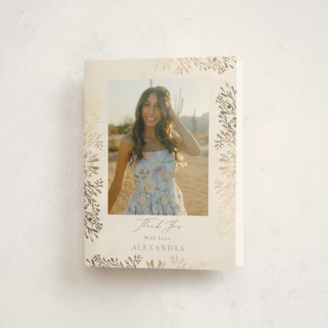 Foil-Pressed Quinceanera Thank You Cards