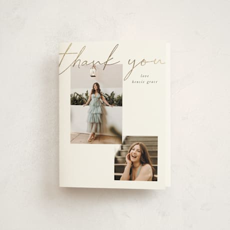 Foil-Pressed Graduation Thank You Cards