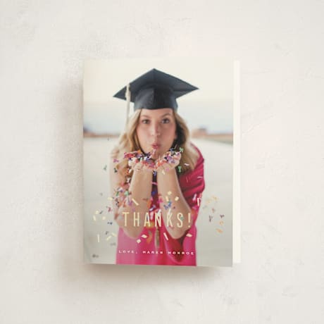 Foil-Pressed Graduation Thank You Cards
