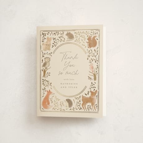 Foil-Pressed Baby Shower Thank You Cards