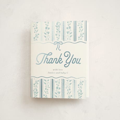 Foil-Pressed Baby Shower Thank You Cards