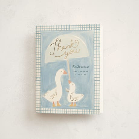 Foil-Pressed Baby Shower Thank You Cards