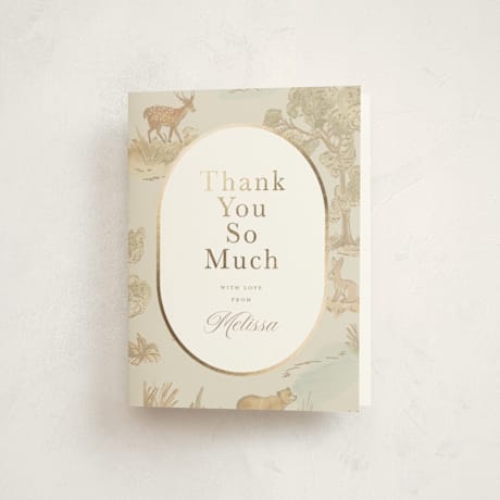 Foil-Pressed Baby Shower Thank You Cards