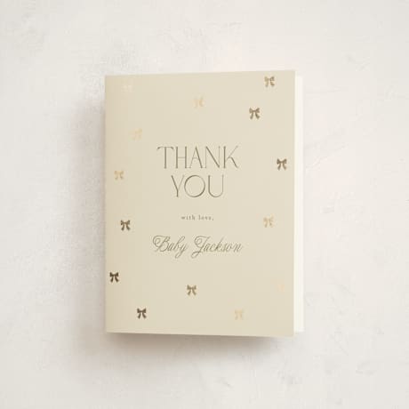 Foil-Pressed Baby Shower Thank You Cards